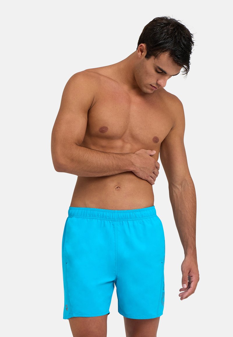 Arena ARENA HERREN FUNDAMENTALS BOXER BEACH SHORTS - Bañador corto - turquoise dark olive