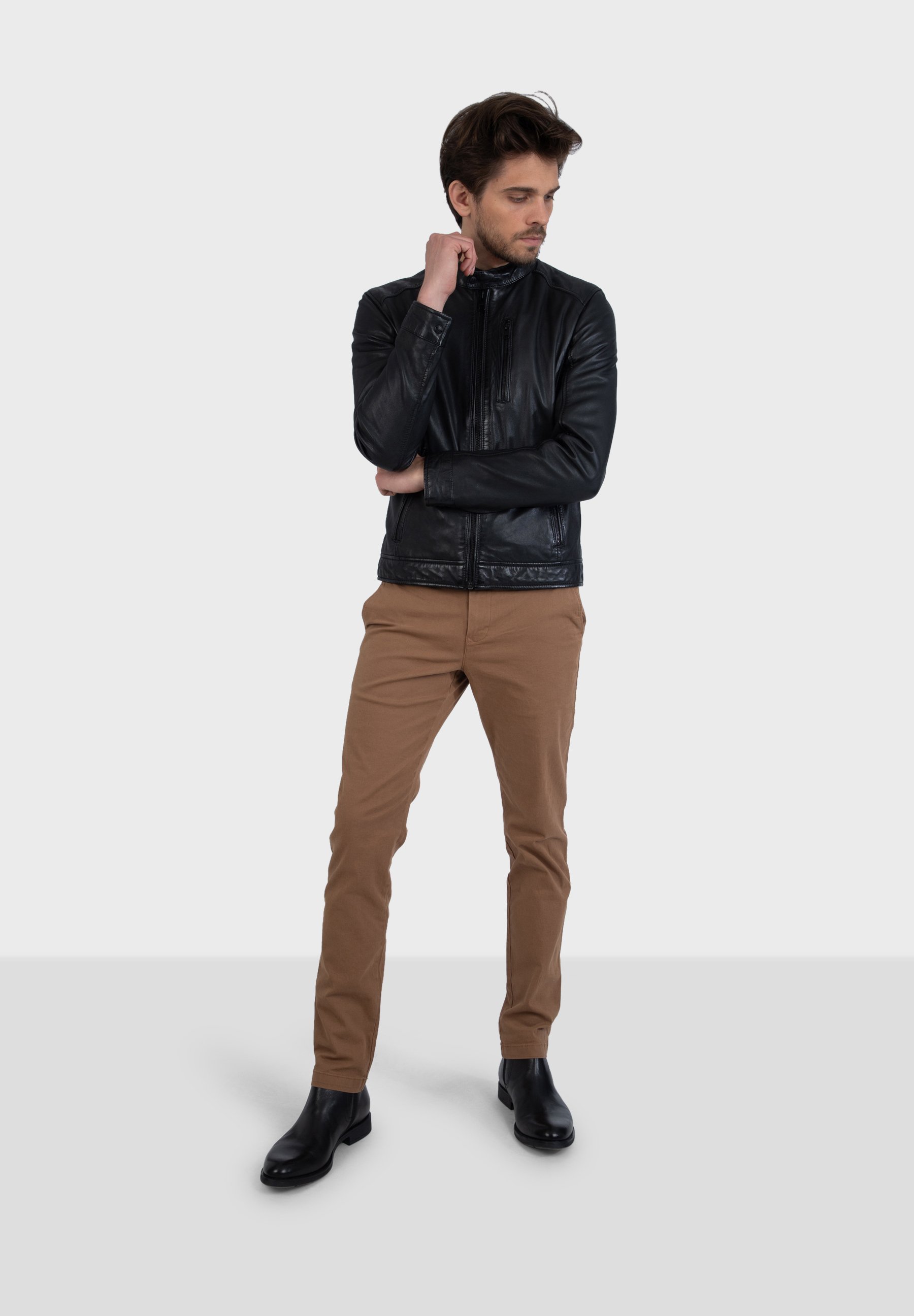 Oakwood AGENT - Chaqueta de cuero - black/negro - Zalando.es