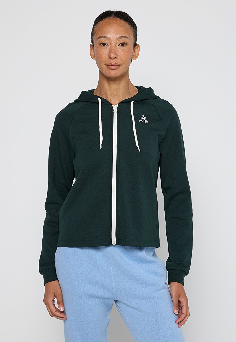 Le Coq Sportif Sweater met rits groen