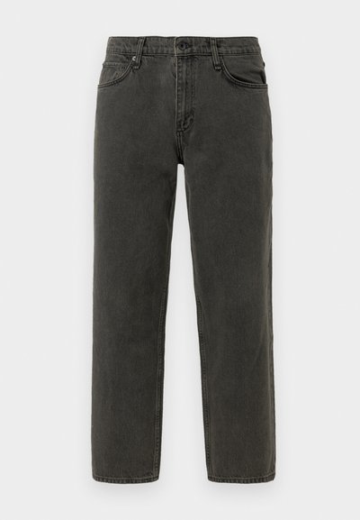 Rakbeniga svarta denimjeans med knapp- och dragkedjestängning, fram- och bakfickor samt bälteshällor.