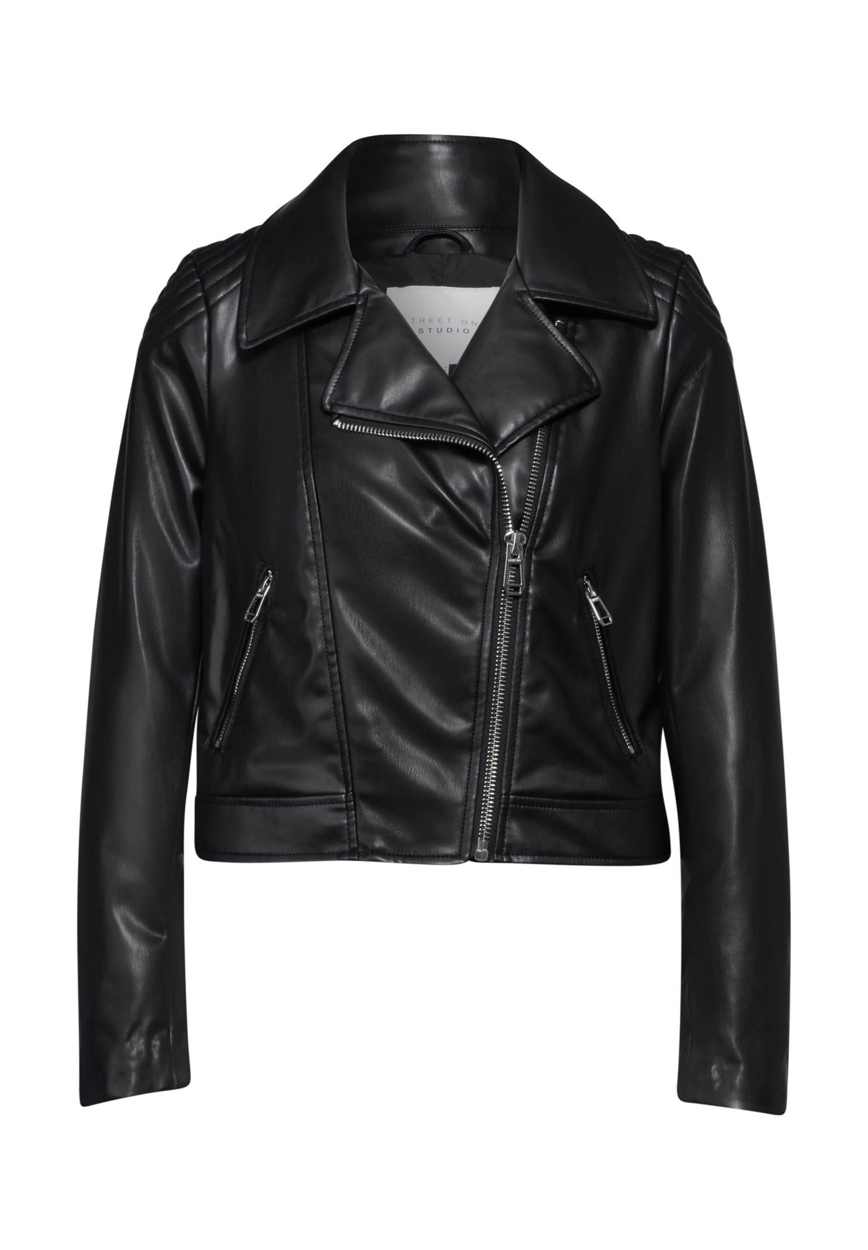 Street One Studio BIKER - Faux leather jacket - schwarz