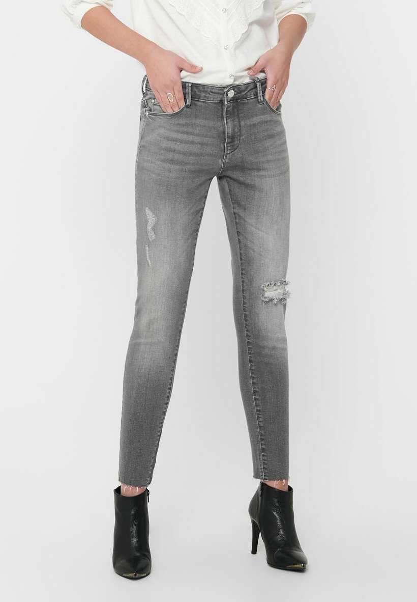 ONLY ONLCARMEN - Jeans Skinny Fit - Grey Denim/used denim - Zalando.de