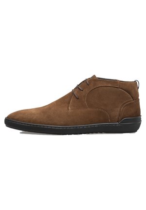 Šněrovací kotníkové boty - brown