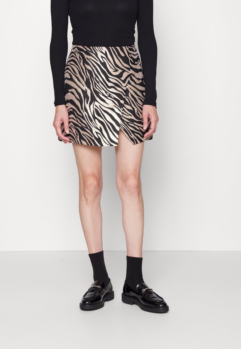 Banana Republic ZEBRA SKIRT Minisukňa gold/black/béžová Zalando.sk