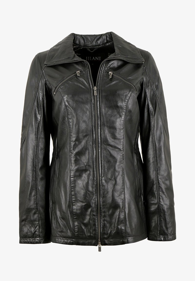 Lederjacken24 AROA - Leather jacket - schwarz