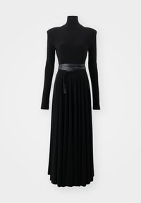 SHOULDER PAD TURTLE FLARED DRESS TO MIDCALF - Dzsörzéruha - black