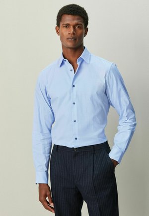 TEXTURED LONG SLEEVE WITH TRIM  - Hemd - blue