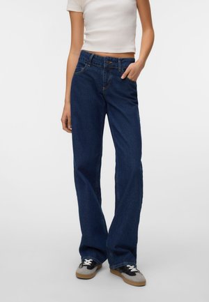 SOMETHINGNEW WEIT GESCHNITTEN SNRANCY  TAILLE WEITER  - Jeans Relaxed Fit - dark blue denim