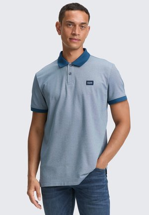 Polo - teal two tone pique