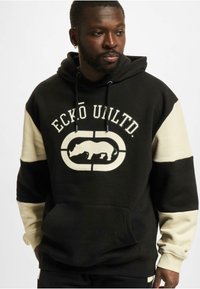ecko unltd. Mikina s kapucí - black offwhite
