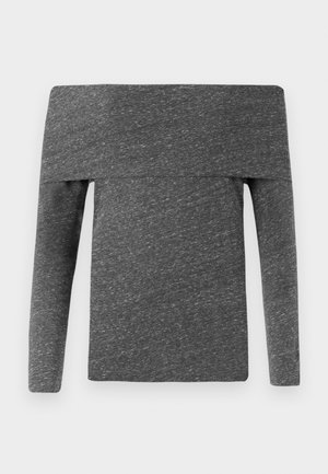 CLOSED ASYMMETRIC LONG SLEEVE - Pitkähihainen paita - dark grey