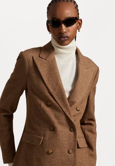 Polo Ralph Lauren DOUBLE BREASTED HERRINGBONE BLAZER - Bleiseri - tan