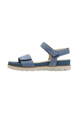 Wedge sandals - denim nubuc