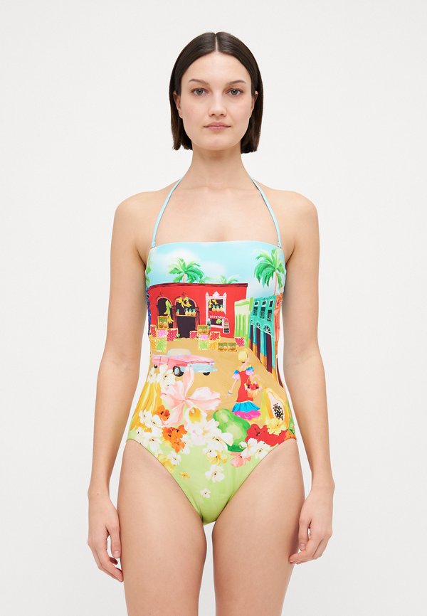 CUBA BANDEAU ONE PIECE - Swimsuit - turquoise