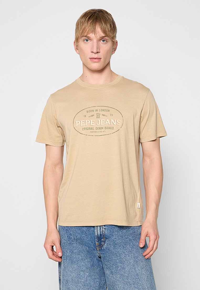 Pepe Jeans T-shirt print zandkleur