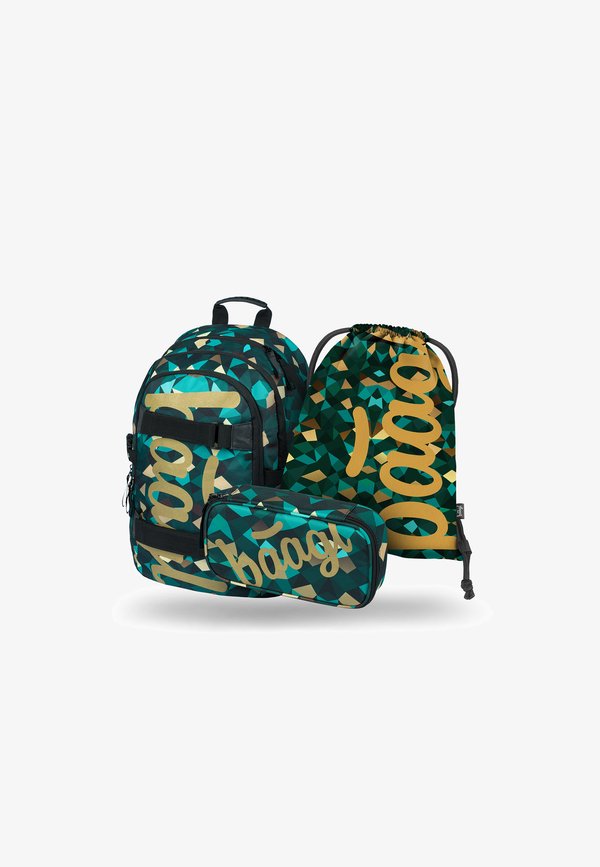 3 SET   – Schulranzen Set – grün