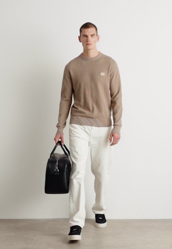 CASUAL TEXTURE SWEATER - Jumper - taupe gray3