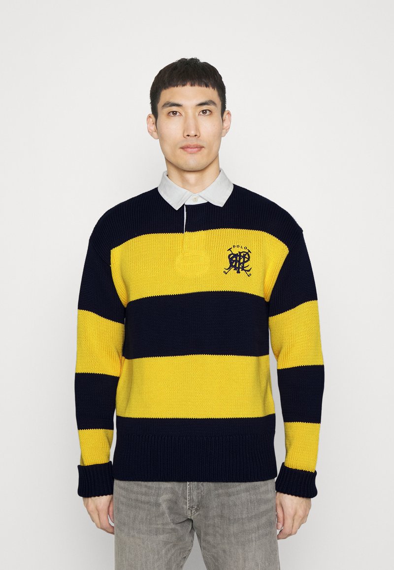Polo Ralph Lauren CREST STRIPED COTTON RUGBY JUMPER Maglione navy multi/blu scuro Zalando.it
