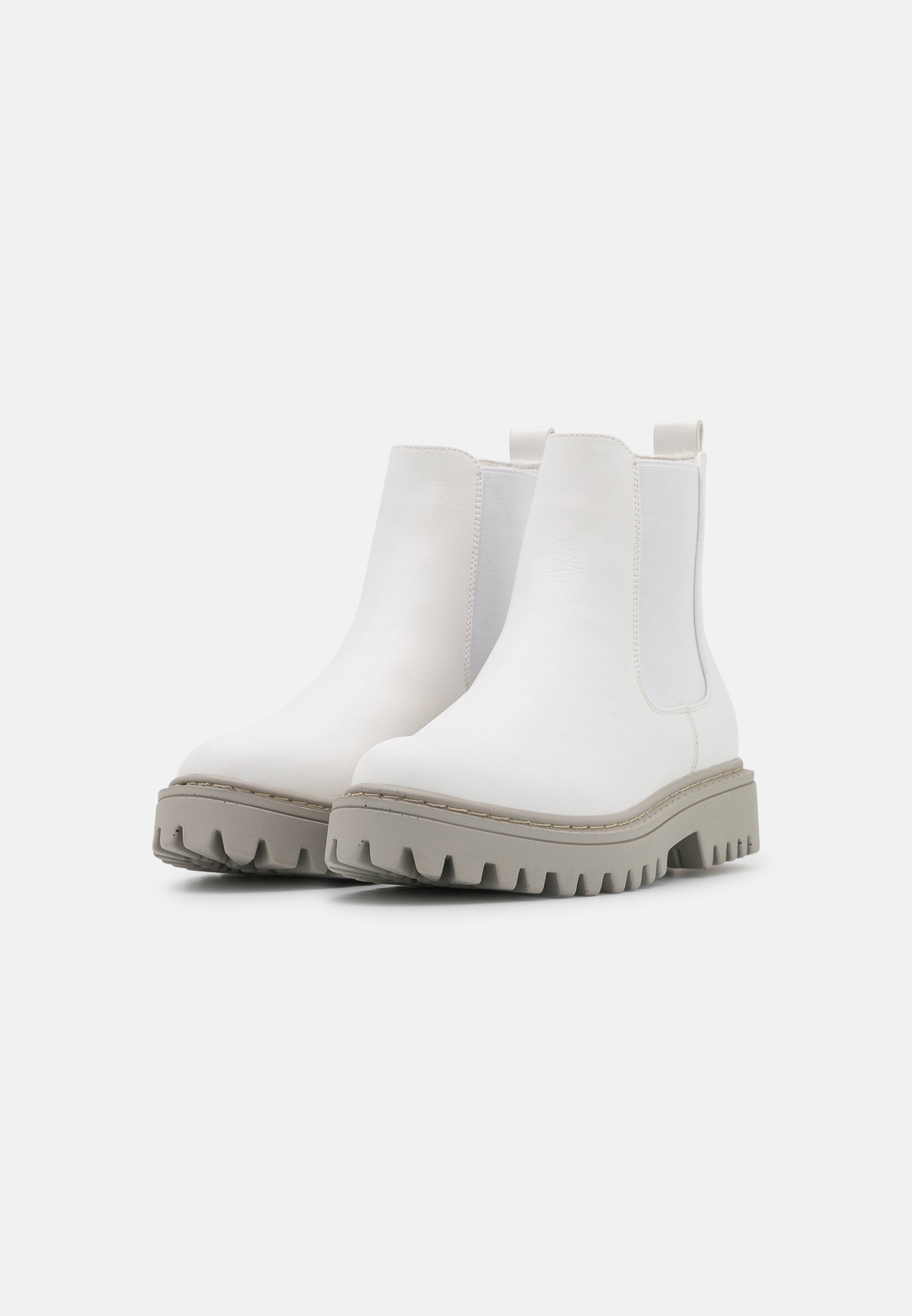 Even\u0026Odd Enkellaarsjes met plateauzool - white/wit - Zalando.nl