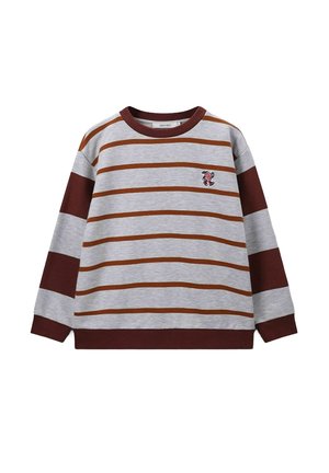 MIT STREIFEN  - Sweatshirt - grau