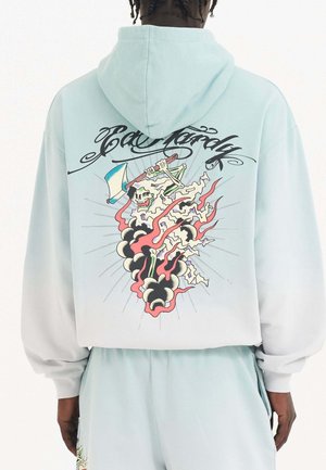Ed Hardy DEATH FIGHTER GRAPHIC - Hoodie - light green grey