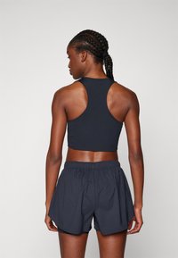 ICANIWILL MIRAGE CROPPED ZIP TANK TOP - Topper - black