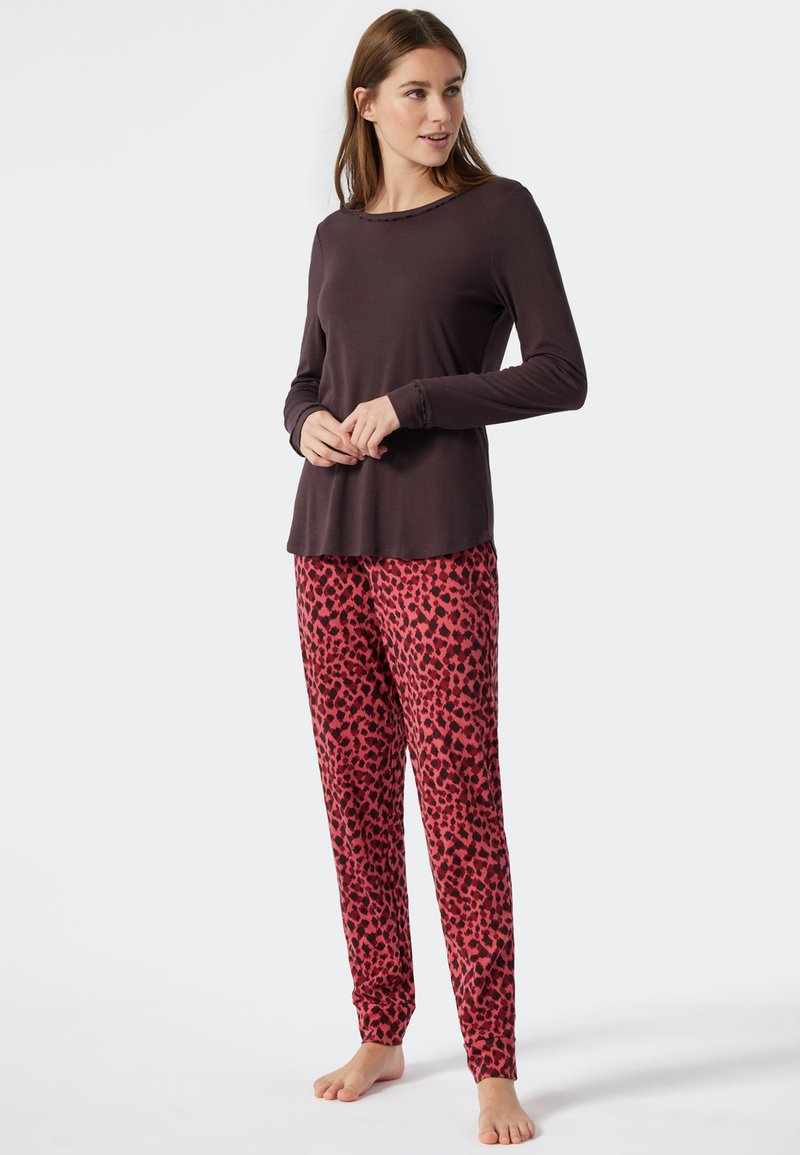 SCHIESSER Pajama 'Modern Nightwear' in Peach, White | ABOUT YOU