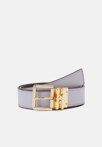 MICHAEL Michael Kors LOGO REVERSIBLE BELT - Cinto - brown/lavender mist/gold-coloured