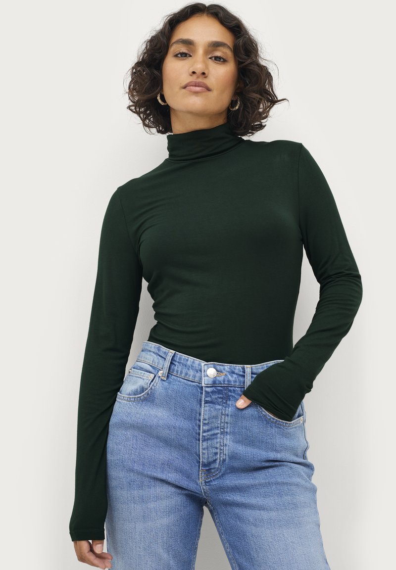 Ellos Collection POLONECK TAMSIN - Langarmshirt - grün
