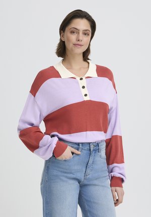 IHBOSTON LS14 - Tops ar garām piedurknēm - purple rose comb polo