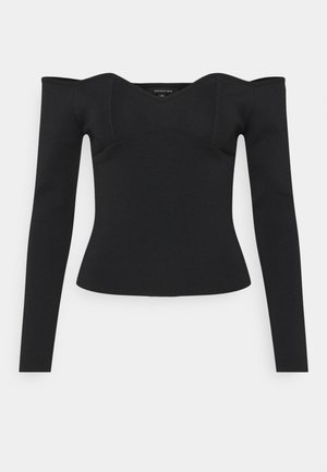 OFF THE SHOULDER - Strickpullover - black