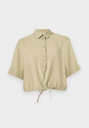 Maison Kitsuné, DRAWSTRING CROPPED SHIRT - Chemisier - tea leaf