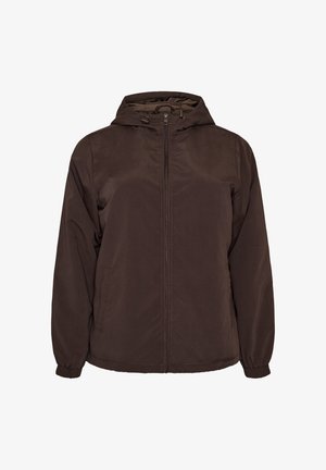 Zizzi, LEICHTE JACKE MIT KAPUZE UND REISSVERSCHLUSS - Ελαφρύ μπουφάν - braun