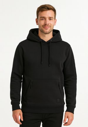 MIT REISSVERSCHLUSSTASCHEN VIEL STAURAUM - Kapuzenpullover - schwarz