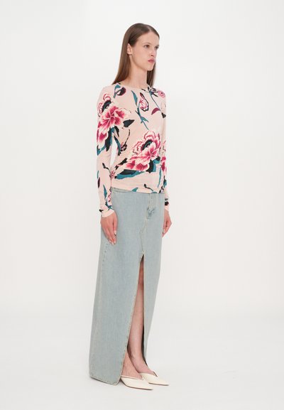 Diane von Furstenberg LONG SLEEVE SHIRT - Tops ar garām piedurknēm - light pink