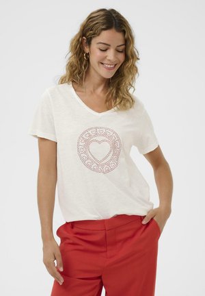 FRISA  - T-shirt con stampa - snow white