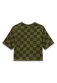 Vans CHECKER CREW CROP II. - T-shirts print - olivine