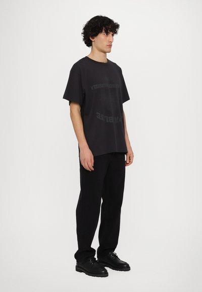 MM6 Maison Margiela Μπλουζάκι με στάμπα - washed black