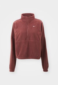 ONE  - Fleece trui - red sepia/white
