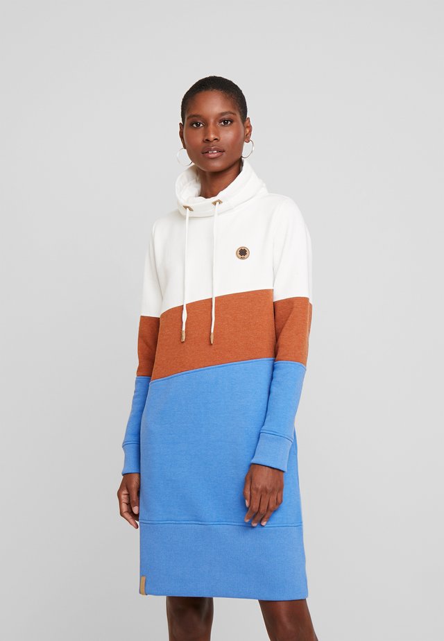 COLORBLOCK DRESS - Day dress - off white
