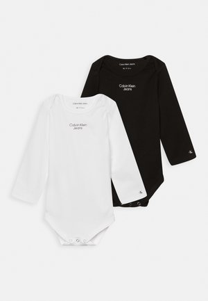 STACK LOGO BABY SET UNISEX - Regalos para bebés - black/bright white