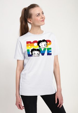 BETTY BOOP LOVE PRIDE - Camiseta estampada - white