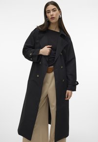 Vero Moda - VMCHLOE  BOOS - Trenchcoat - black Miniaturebillede 1