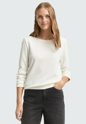 STRICK MIT RAFFUNGEN - Sweater - off white