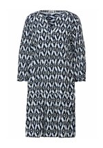 Ajour top met print voor dames in Blauw