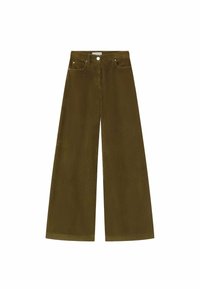 WENDY WIDE - Pantaloni - dark olive green
