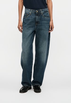 MINE BARREL - Jean baggy - dark blue denim