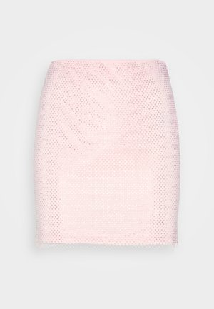 Gina Tricot RHINESTONE SKIRT - Minijupe - pink
