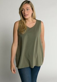 Ulla Popken ÄRMELLOS - Top - khaki