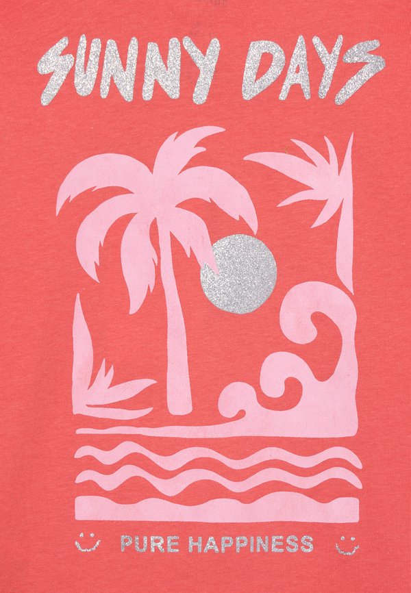 NKFJELY SS NREG  - Print T-shirt - spiced coral3